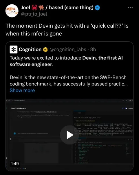 Devin Gets Hit With a Quick Call
