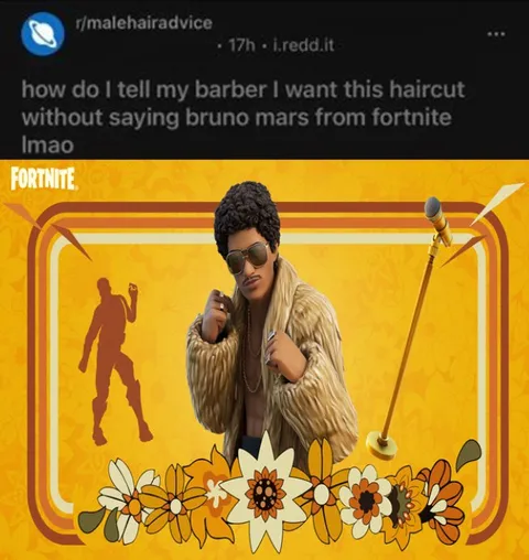 Bruno Mars Fortnite Haircut