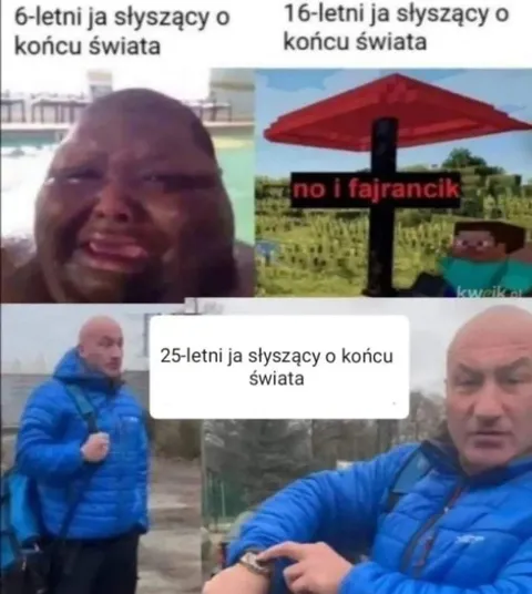 25-latek słyszy o końcu świata
