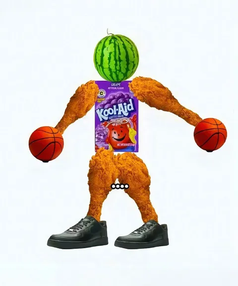 Watermelon Grape Kool-Aid Basketball Player