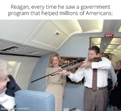 Reagan Shoots Government Programs