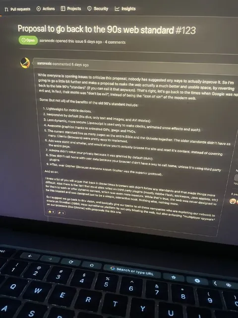 Proposal to Go Back to the 90s Web