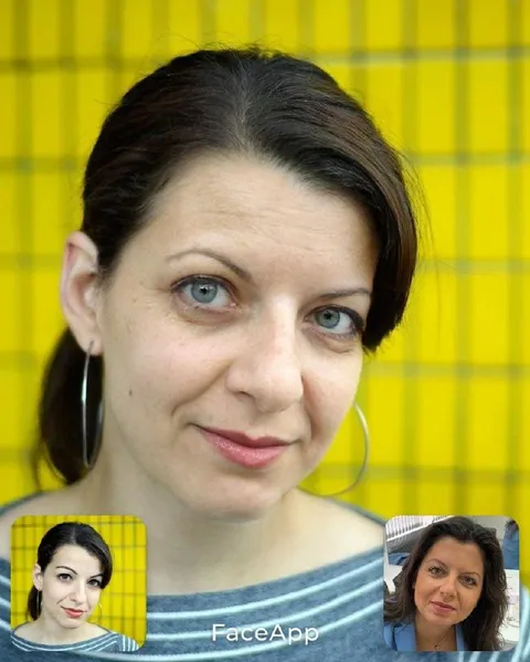 Сравнение до и после FaceApp