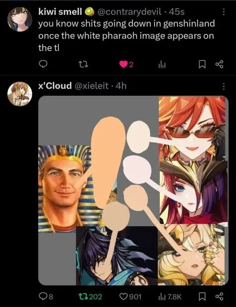 White Pharaoh Appears on the Timeline