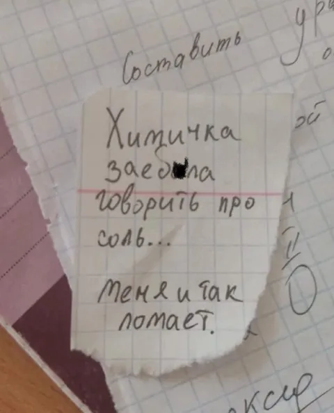 Химичка говорит про соль