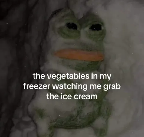 Vegetables Watching Me Get Ice Cream