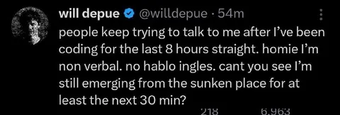 Coding for Eight Hours Straight