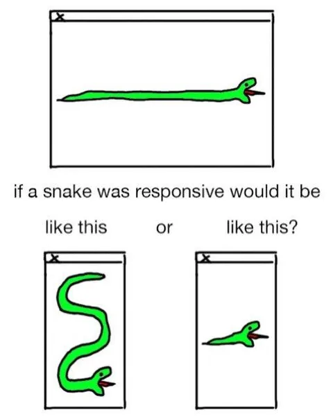 Responsive Snake Webpage Meme
