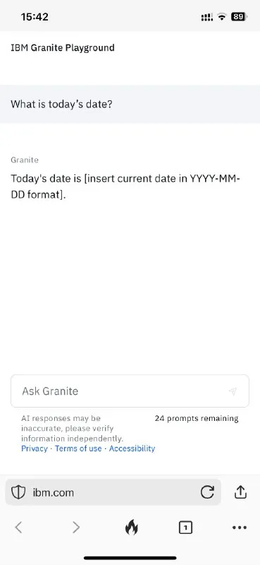 Granite Cannot Tell Today's Date