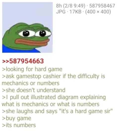 Pepe Buys a Hard Game