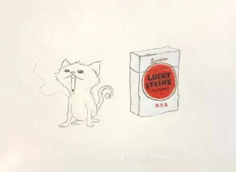 Smoking Cat and Lucky Strike