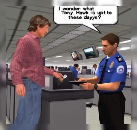 Tony Hawk at Airport Security