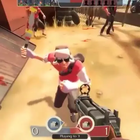 Scout Gets Flattened by the Heavy