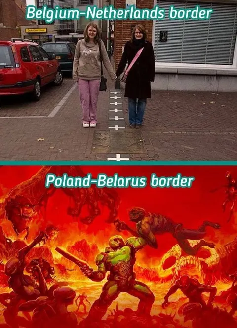 Belgium-Netherlands vs Poland-Belarus Border