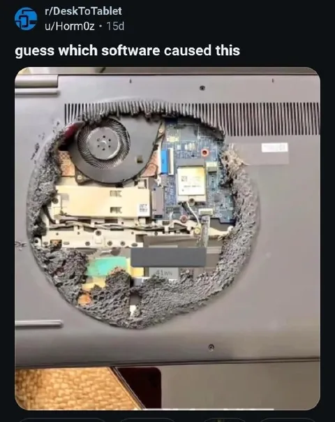 Software That Destroyed the Laptop