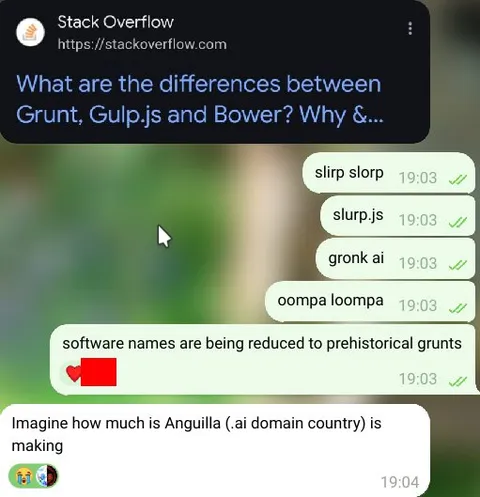 Software Names Become Prehistoric Grunts