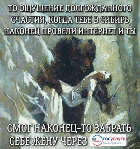 Жена через Госуслуги