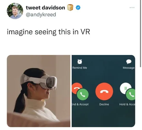 Seeing Incoming Calls in VR