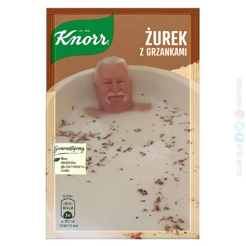 Человек в супе Knorr