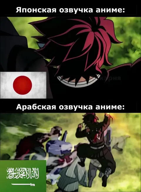Японская и арабская озвучка аниме