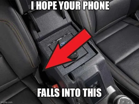 Phone Falls Into Car Console