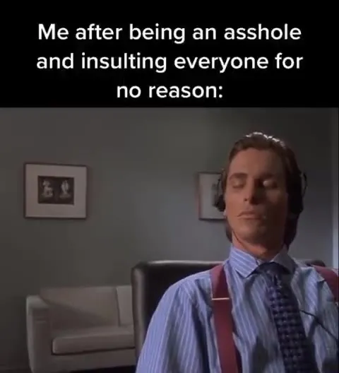 Patrick Bateman Feels No Regret