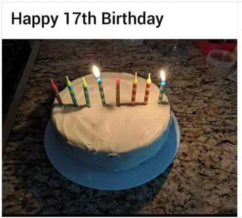 Happy 17th Birthday Cake