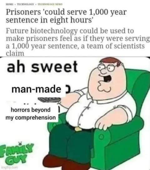 Peter Griffin Enjoys Man-Made Horrors