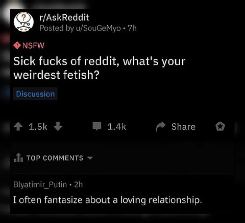 Weirdest Fетиш Reddit Thread