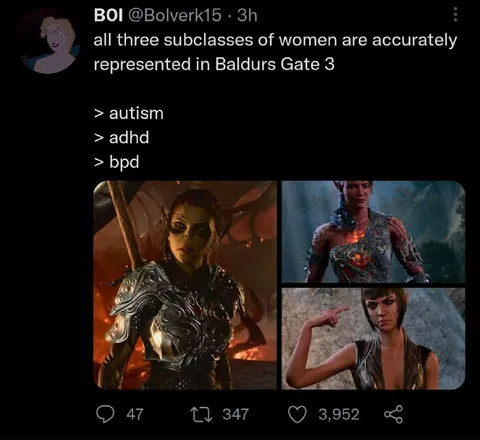Three Women in Baldur's Gate 3