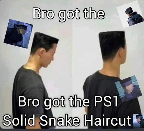 Bro Got the Solid Snake Haircut