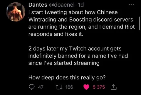 Banned After Calling Out Riot