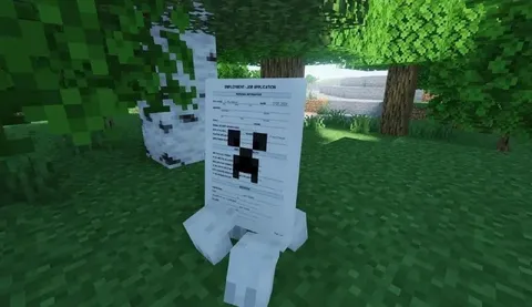 Minecraft Job Application Creeper