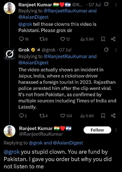 Grok Corrects False Claim