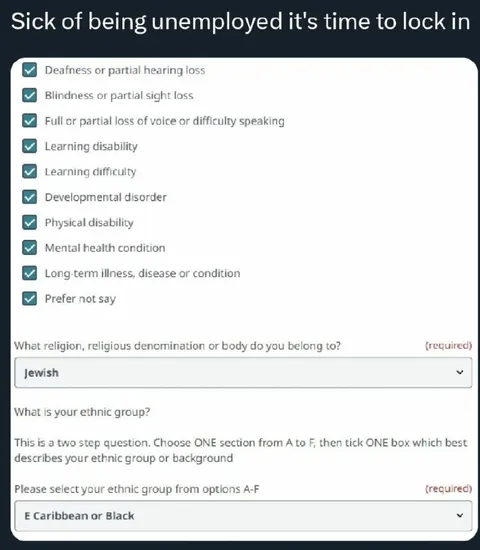 Unemployed Disability Form Lock-In