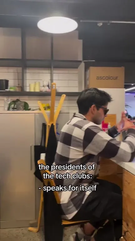 Tech club presidents at a hackathon