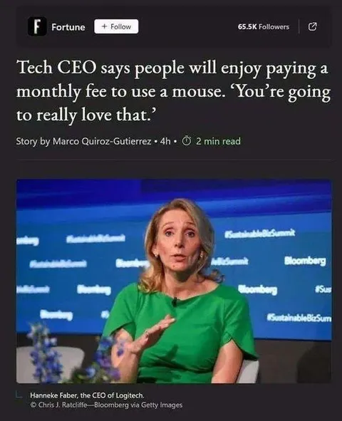 Paying Monthly to Use a Mouse