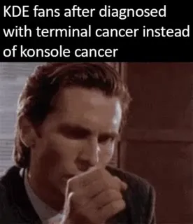 KDE Fans Terminal Cancer