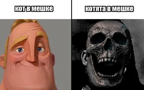 Кот в мешке превращается в котят