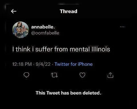 Mental Illinoise Tweet Deleted