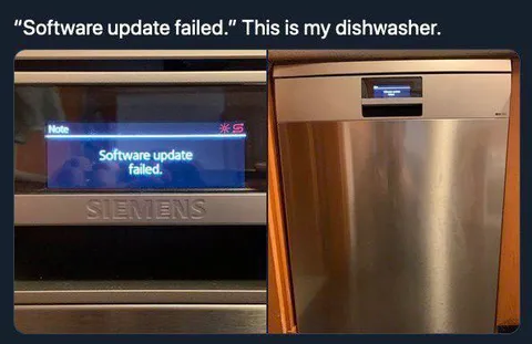 Dishwasher Software Update Failed
