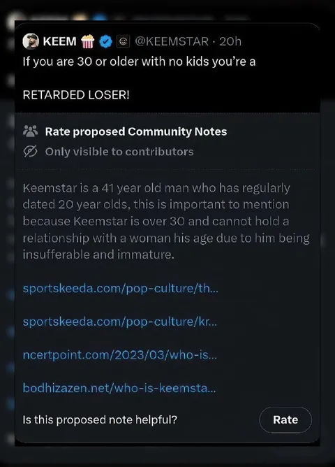 Keemstar Gets a Community Note