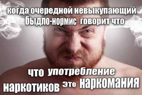 Когда нормис говорит про наркотики