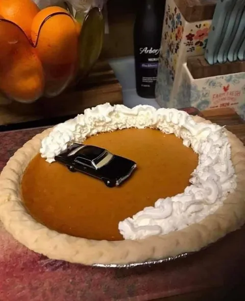 Car on a Pumpkin Pie