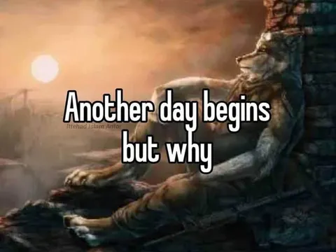 Another Day Begins But Why