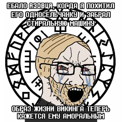 Лицо Азовца после мародёрства