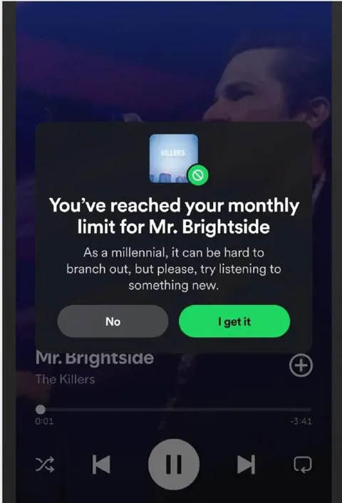 Mr. Brightside monthly limit