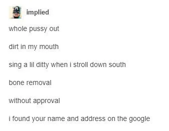 Unhinged Threatening Poem