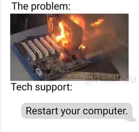Tech Support Restart Your Computer