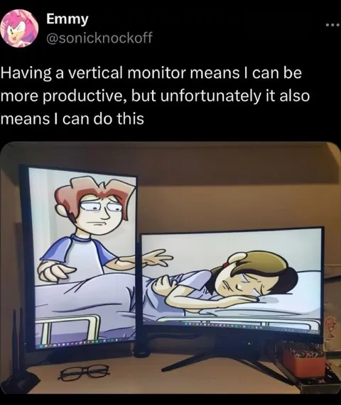 Vertical Monitor Productivity